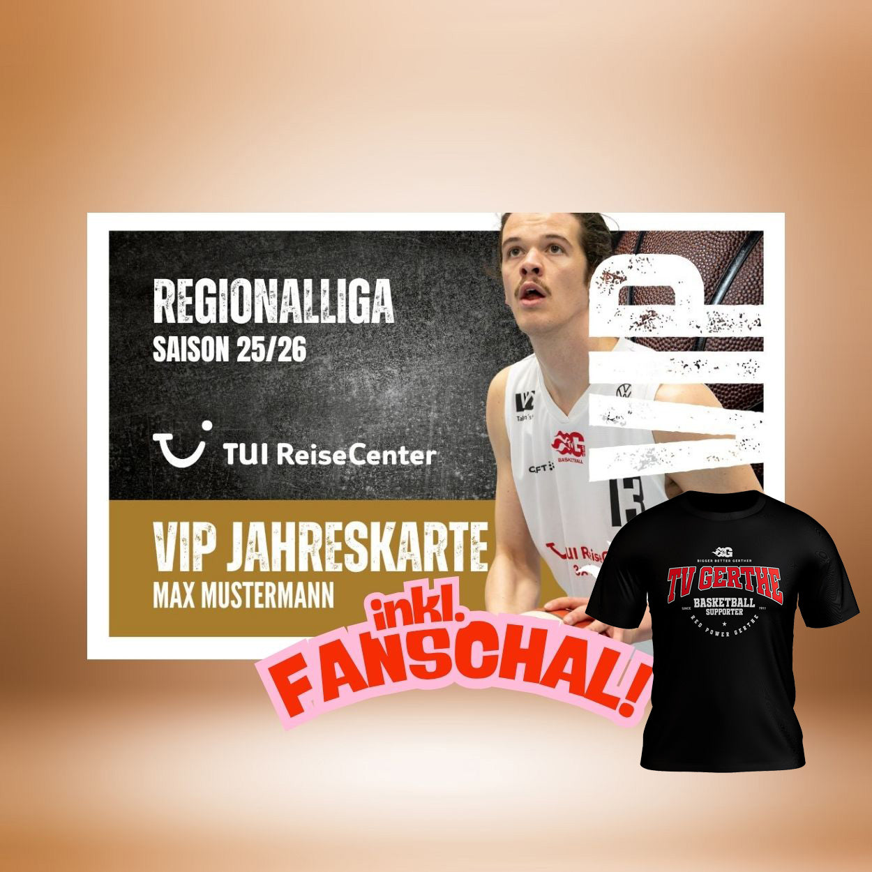Jahreskarte VIP Saison 25/26 ( inkl. Fanschal, lim. T-Shirt, Essen & Trinken )