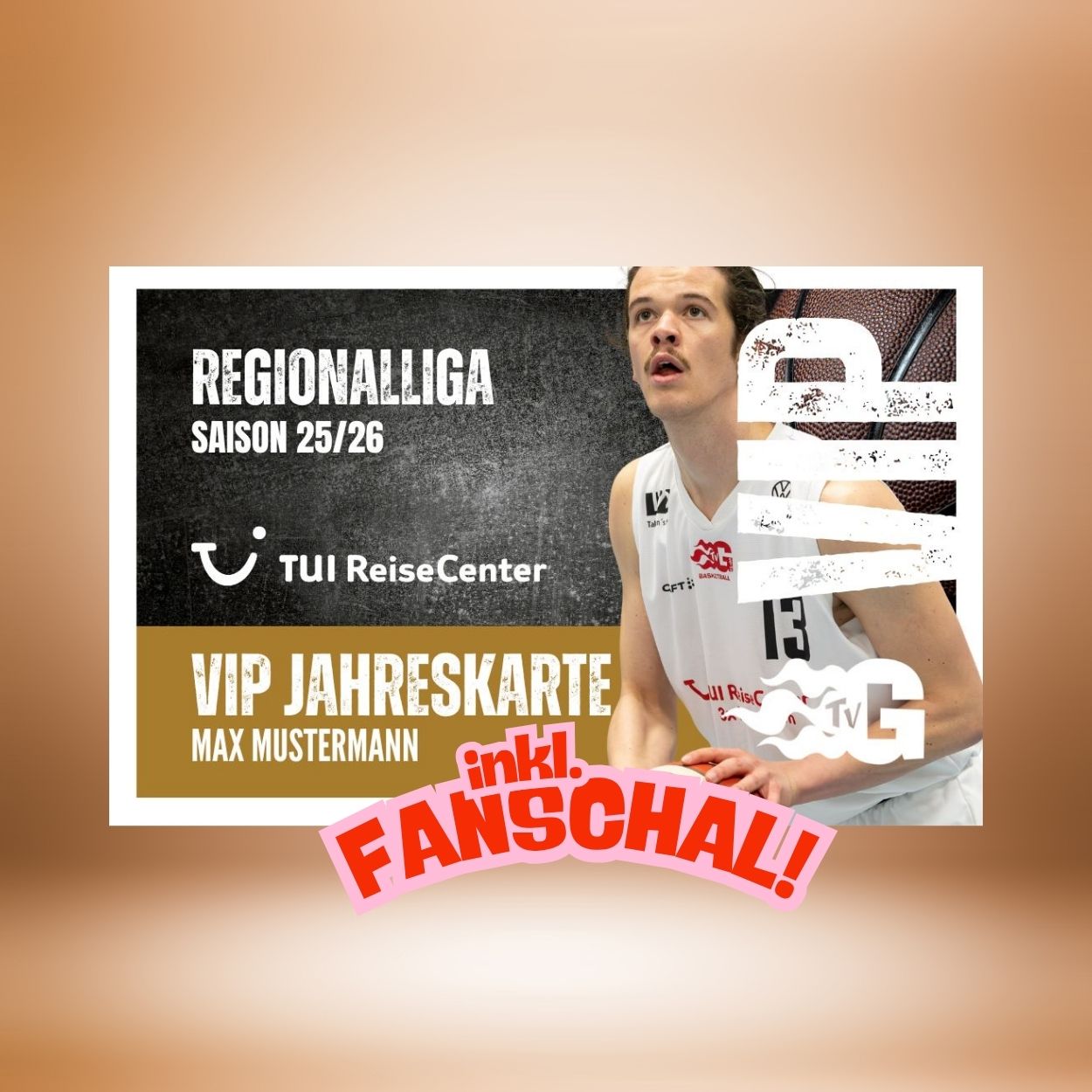 Jahreskarte VIP Saison 25/26 ( inkl. Fanschal, lim. T-Shirt, Essen & Trinken )