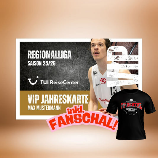 Jahreskarte VIP Saison 25/26 ( inkl. Fanschal, lim. T-Shirt, Essen & Trinken )